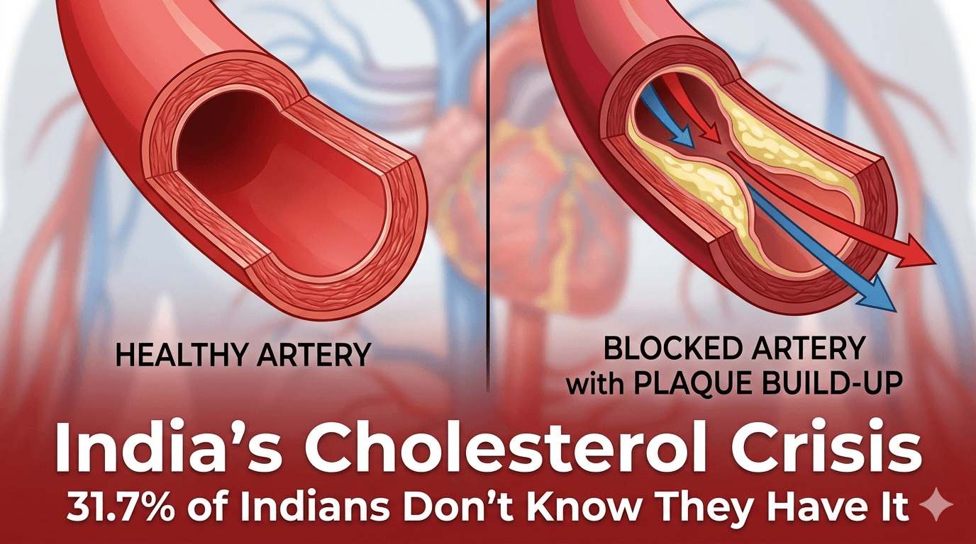 India's Silent Cholesterol Crisis — Why 31.7% of Indians Have Abnormal Cholesterol and Don't Know It
