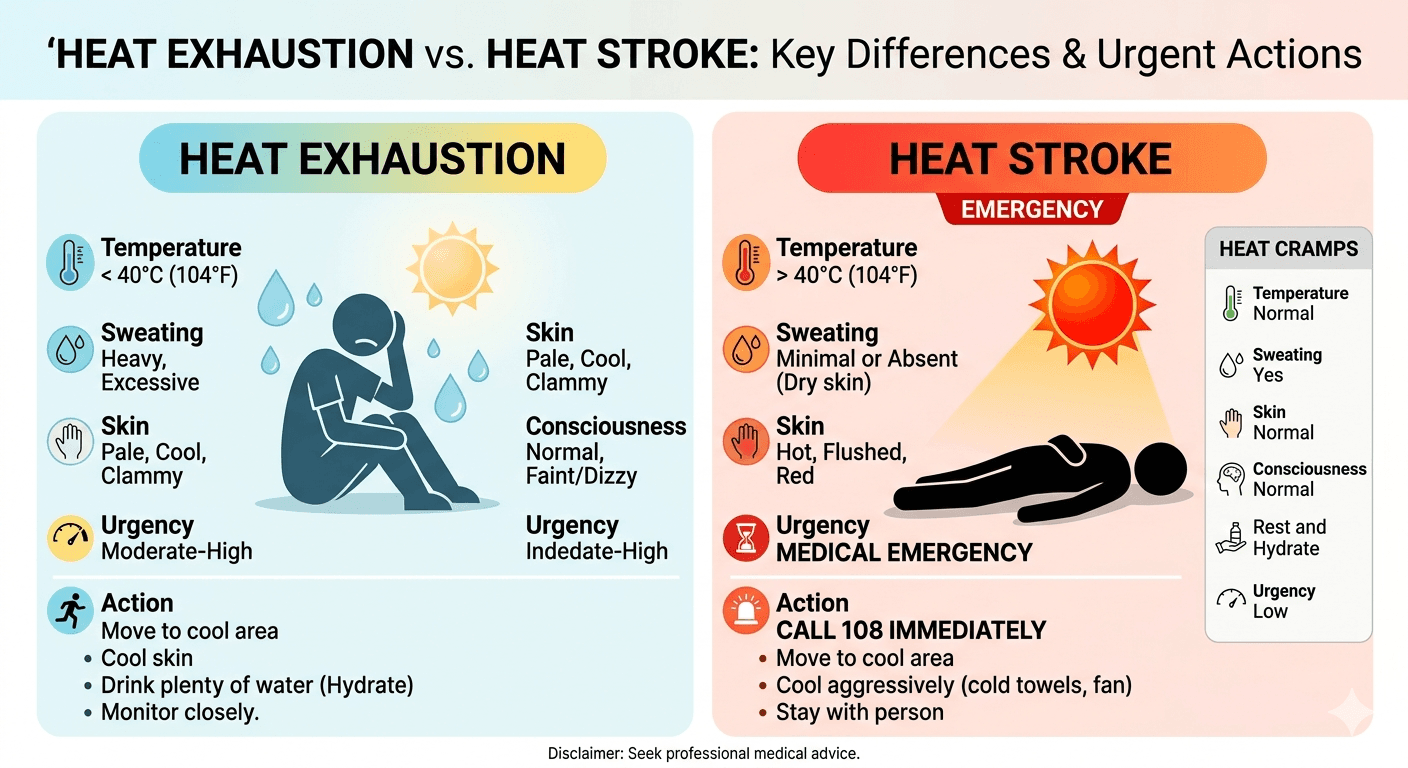 Immediate First Aid Steps for Heat Exhaustion