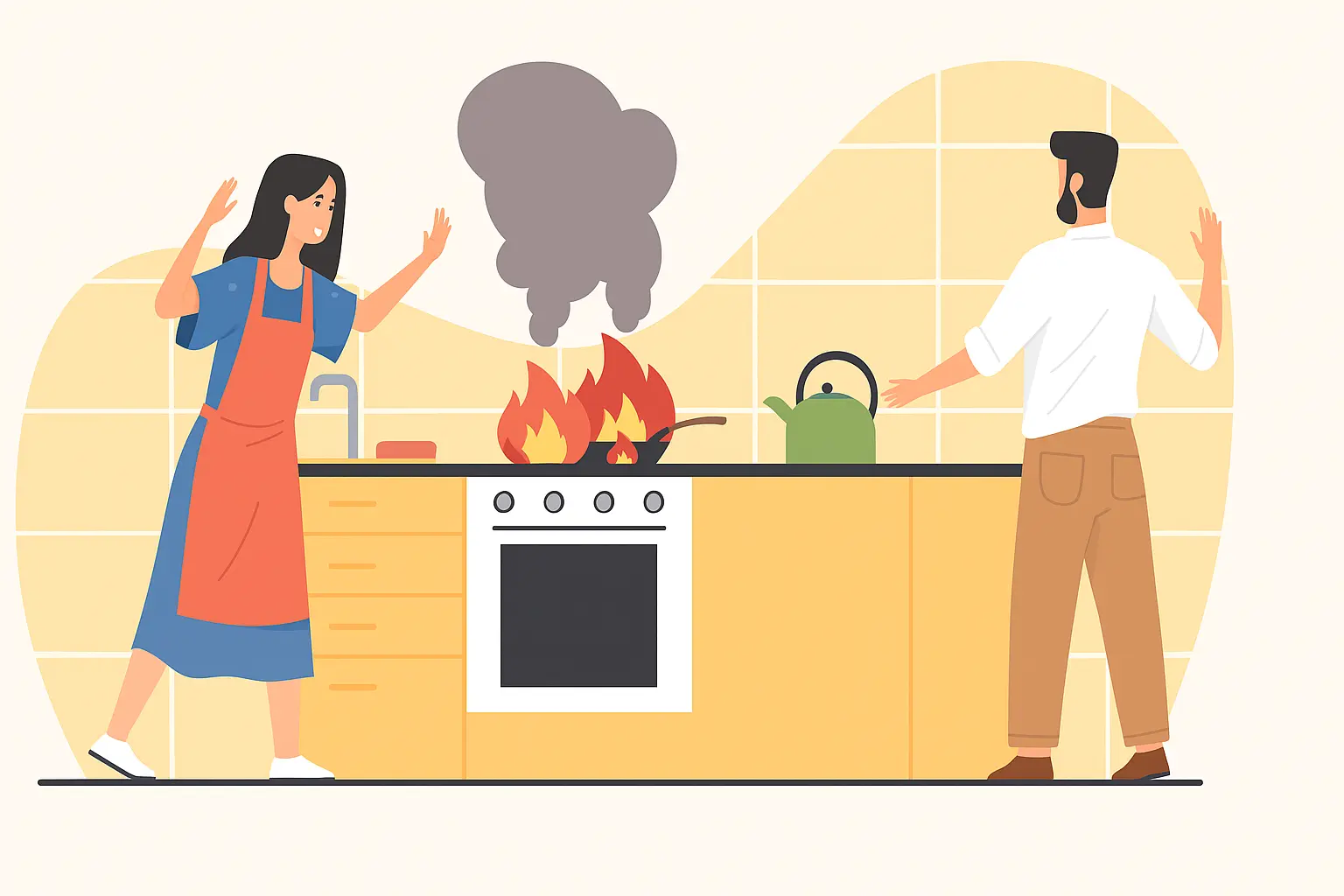 A minor cooking burn on a hand