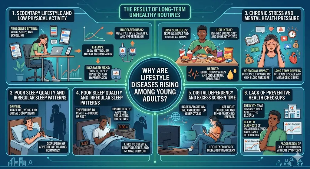 Young adults with unhealthy habits